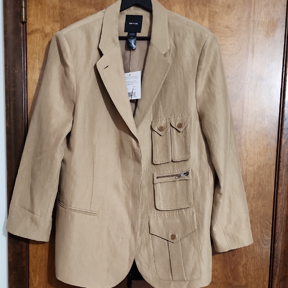 Smythe Khaki Blazer with Sleek Design - Picture 7 of 7